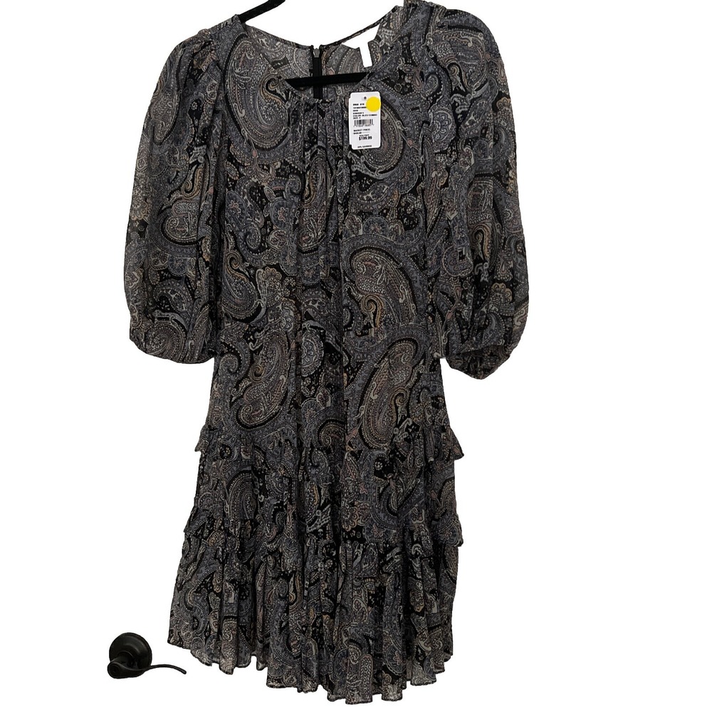 Rebecca Taylor SZ 4 Navy Print Dress NWT‎ $495